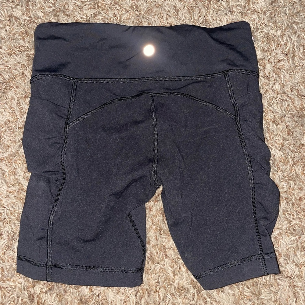 Lululemon black align biker shorts. Size 6.